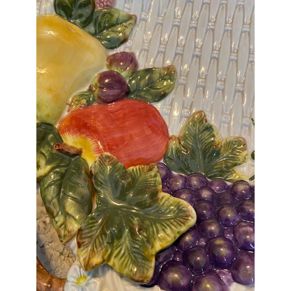 Style Eyes by Baum Bros. Cornucopia Collection Platter 10x20 Handle Fruit Servin - Picture 14 of 16